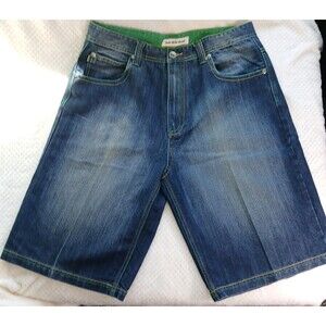 Men's ROYAL BLUE JEANS Denim Jean Shorts Size 38 Dark Wash Relaxed Fit Hip Hop